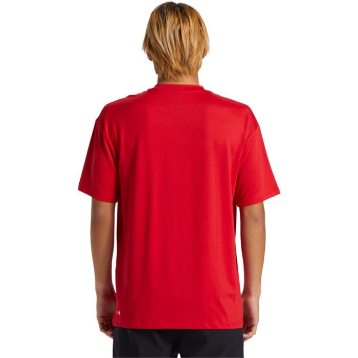 2024 Quiksilver Mens DNA Bubble Logo Surf Short Sleeve Tee AQYWR03186 - Salsa